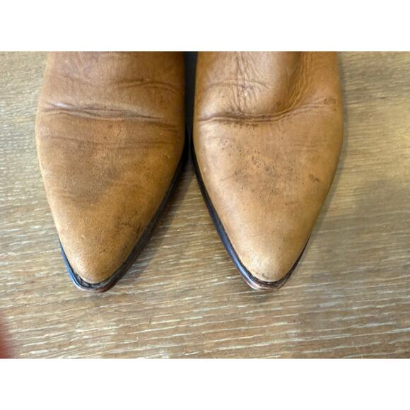 GUESS Suede Camel Western Short Cowboy Boots Women size 7.5 - Picture 4 of 8
